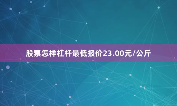 股票怎样杠杆最低报价23.00元/公斤