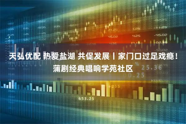 天弘优配 热爱盐湖 共促发展丨家门口过足戏瘾！蒲剧经典唱响学苑社区